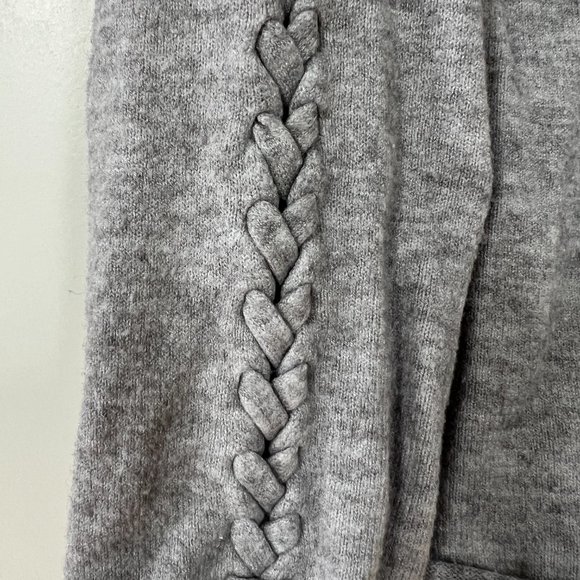 Colour Works Grey Pullover Sweater with braided detailing- LARGE - Picture 3 of 4